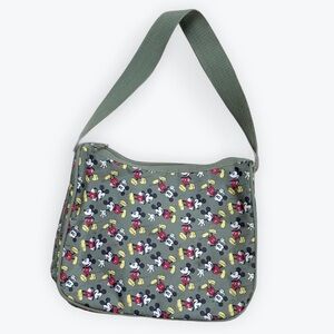 Mickey Mouse Army Green Soft Lunchbag Allover Disney Print Adventure School Trip